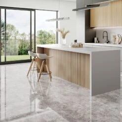 Liberty Floors Agios Cinzento - Lustre Stone 8mm High Gloss Laminate Flooring (225701) -Flooring Home Shop agios cinzento lustre stone 8mm high gloss laminate flooring 225701 p91931 208569 image