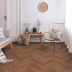 Liberty Floors American Black Walnut - Herringbone Parquet 14mm Engineered Real Wood Flooring (219505) -Flooring Home Shop american black walnut herringbone parquet 14mm engineered real wood flooring 219505 p85876 196397 image