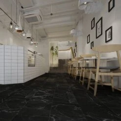 Liberty Floors Black Marble - Prima 5mm Rigid Core Vinyl Flooring (246858) -Flooring Home Shop black marble prima 5mm rigid core vinyl flooring 246858 p106426 220760 image