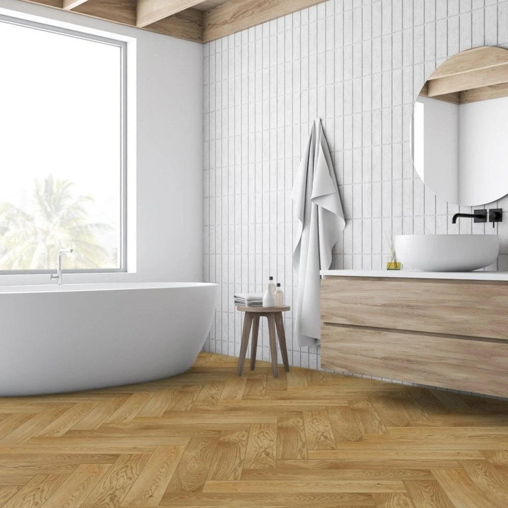 Liberty Floors Caramel Oak - Manor Herringbone Parquet 14mm Engineered Real Wood Flooring (249869) 6 Liberty Floors Caramel Oak - Manor Herringbone Parquet 14mm Engineered Real Wood Flooring (249869) - Image 6