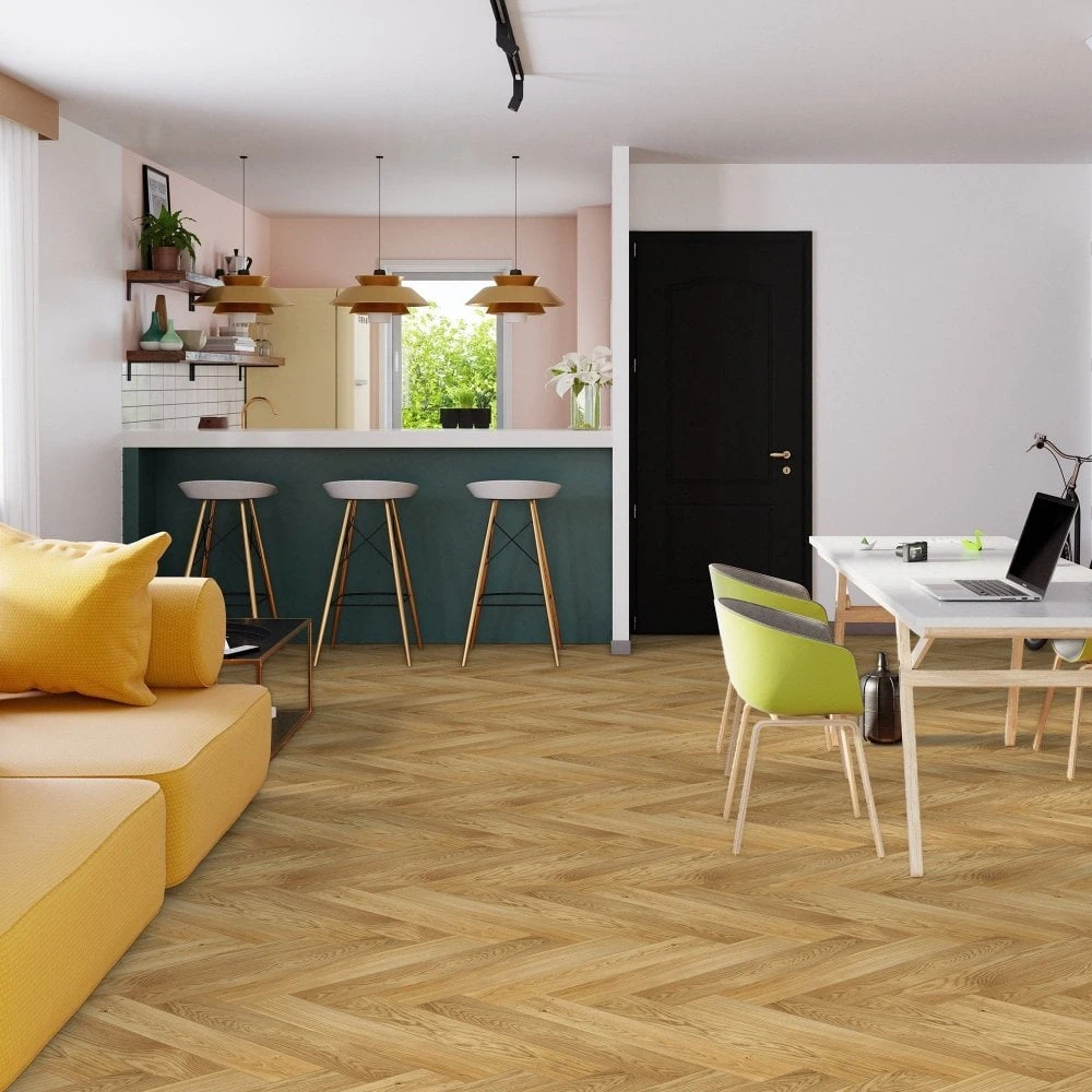 Liberty Floors Caramel Oak - Manor Herringbone Parquet 14mm Engineered Real Wood Flooring (249869) 8 Liberty Floors Caramel Oak - Manor Herringbone Parquet 14mm Engineered Real Wood Flooring (249869) - Image 8