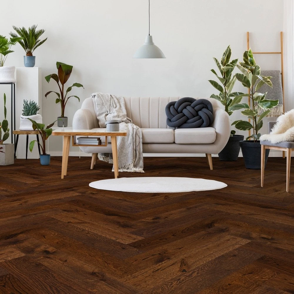 Liberty Floors Chestnut Oak - Manor Herringbone Parquet 14mm Engineered Real Wood Flooring (284294) 2 Liberty Floors Chestnut Oak - Manor Herringbone Parquet 14mm Engineered Real Wood Flooring (284294) - Image 2