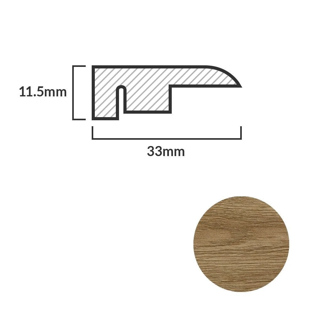 Leader Dark Oak Laminate End Profile Door Bar (1m) 2 Leader Dark Oak Laminate End Profile Door Bar (1m) - Image 2