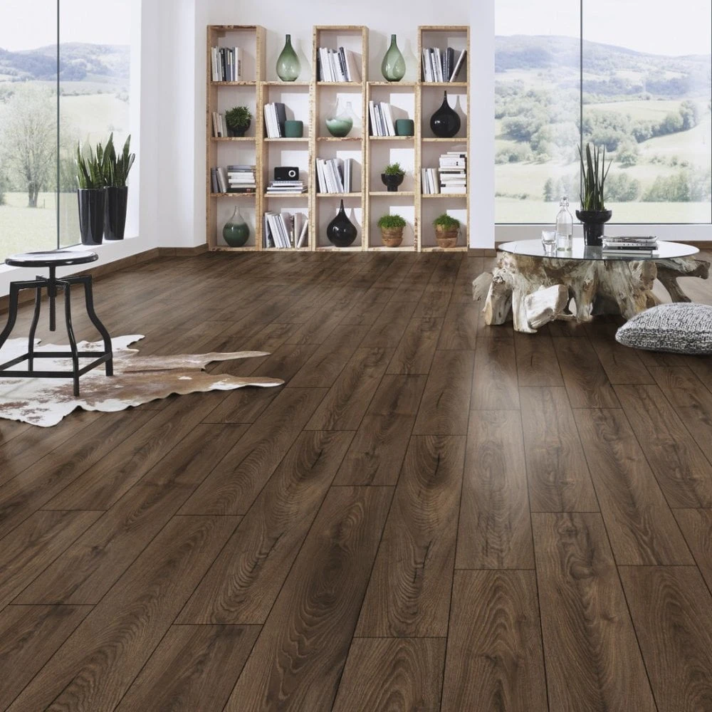 Krono Original Espresso Carpenter Oak - Vintage Classic 10mm Laminate Flooring (249806) 2 Krono Original Espresso Carpenter Oak - Vintage Classic 10mm Laminate Flooring (249806) - Image 2