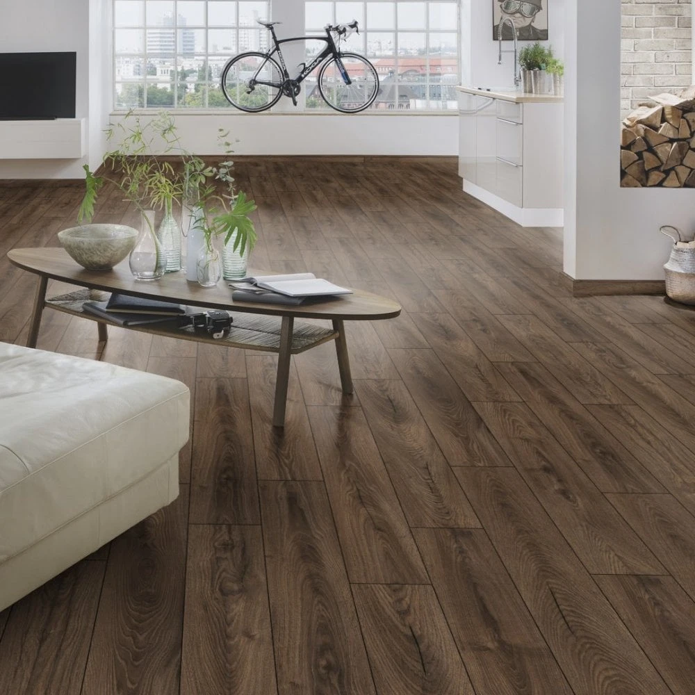 Krono Original Espresso Carpenter Oak - Vintage Classic 10mm Laminate Flooring (249806) 6 Krono Original Espresso Carpenter Oak - Vintage Classic 10mm Laminate Flooring (249806) - Image 6