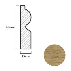 Leader Light Oak Torus Laminate Skirting Board (2.4m) -Flooring Home Shop light oak torus laminate skirting board 2 4m p84900 191806 image