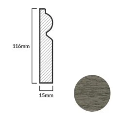 Leader Medium Grey Torus Laminate Skirting Board (2.4m) -Flooring Home Shop medium grey torus laminate skirting board 2 4m p84930 191868 image