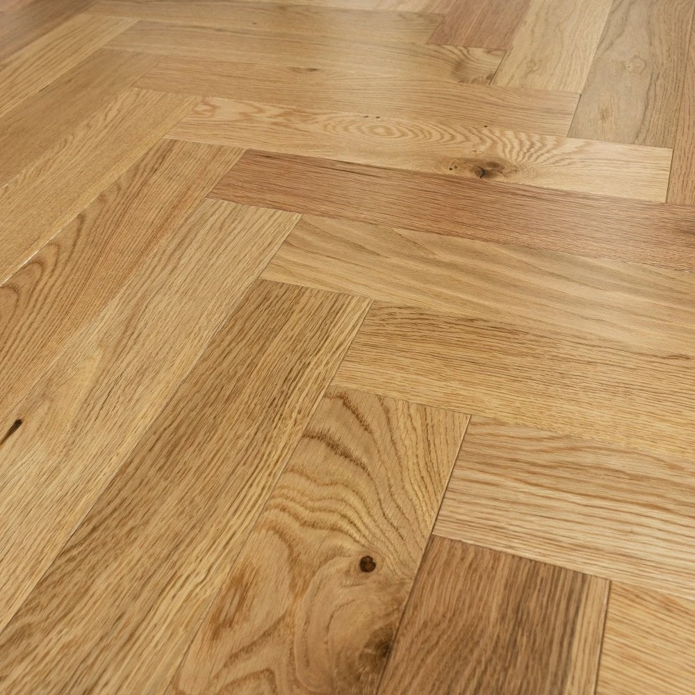 Liberty Floors Natural Oak - Herringbone Parquet 14mm Engineered Real Wood Flooring (219384) 2 Liberty Floors Natural Oak - Herringbone Parquet 14mm Engineered Real Wood Flooring (219384) - Image 2