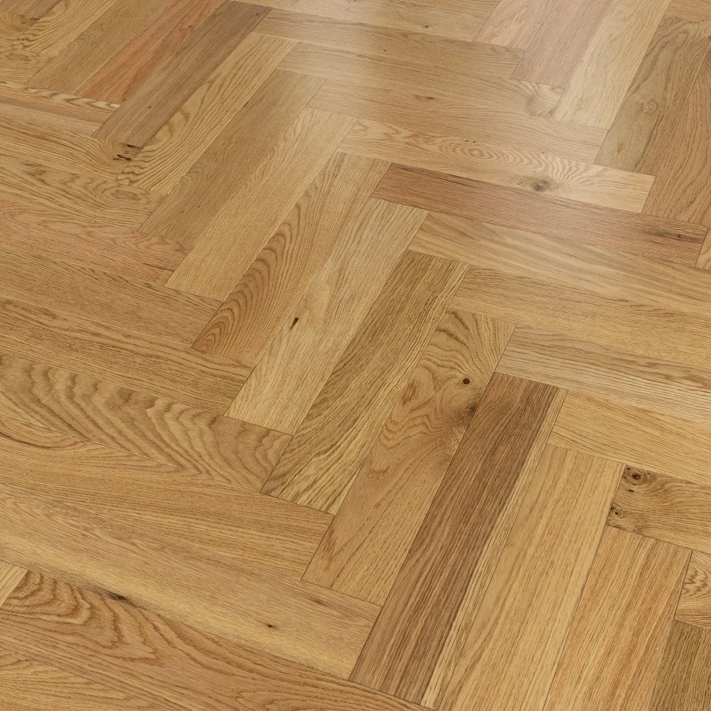 Liberty Floors Natural Oak - Herringbone Parquet 14mm Engineered Real Wood Flooring (219384) 4 Liberty Floors Natural Oak - Herringbone Parquet 14mm Engineered Real Wood Flooring (219384) - Image 4