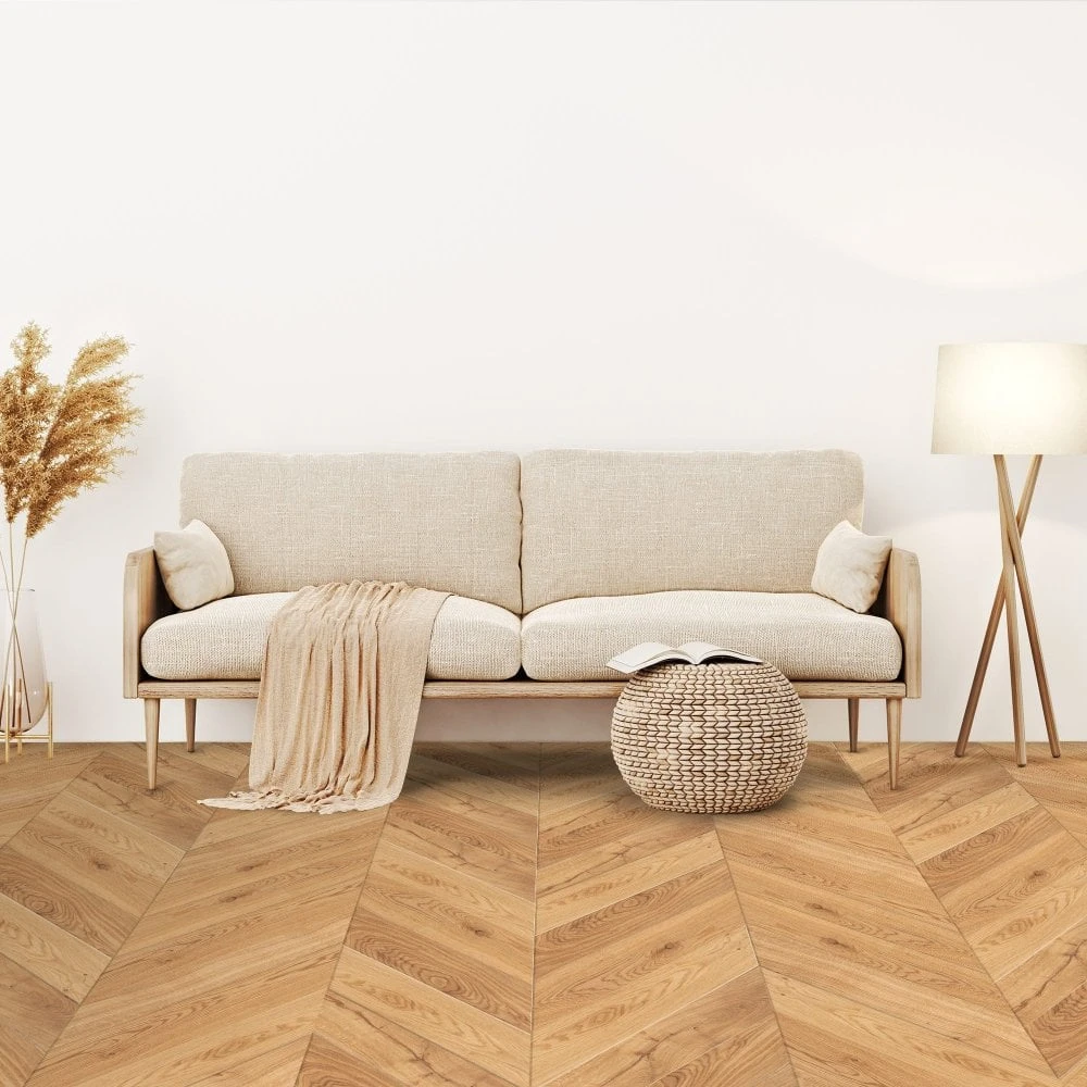 Liberty Floors Natural Oak Oiled - Chevron 15mm Engineered Real Wood Flooring (249204) 1 Liberty Floors Natural Oak Oiled - Chevron 15mm Engineered Real Wood Flooring (249204)