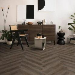 Liberty Floors New Forest Oak - Lifestyle SPC Herringbone 5.5mm Rigid Core Vinyl Flooring (307817)