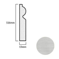 Leader Off-White Torus Laminate Skirting Board (2.4m) 9 Leader Off-White Torus Laminate Skirting Board (2.4m) -Flooring Home Shop off white torus laminate skirting board 2 4m p84918 191860 image