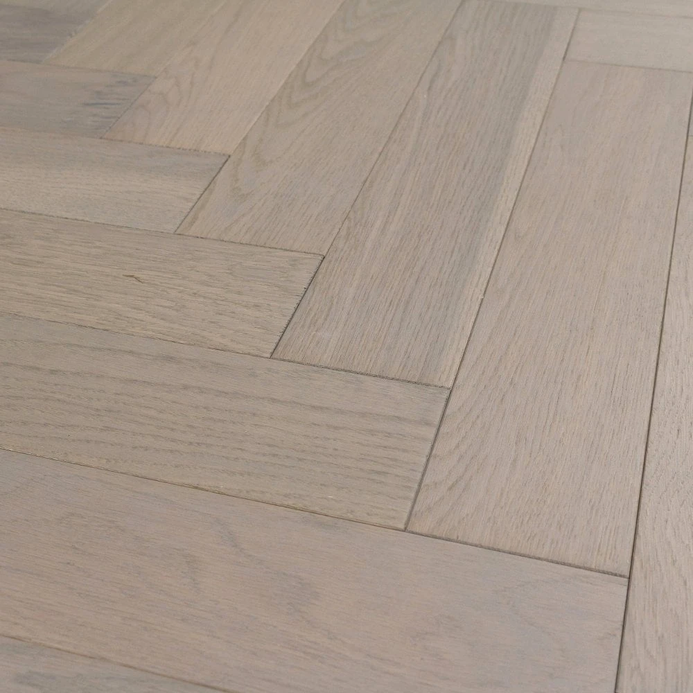 Liberty Floors Pebble Grey Oak - Herringbone Parquet 14mm Engineered Real Wood Flooring (219386) 4 Liberty Floors Pebble Grey Oak - Herringbone Parquet 14mm Engineered Real Wood Flooring (219386) - Image 4