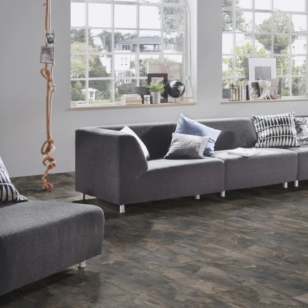 Krono Original Pewter Slate - Impressions 8mm Laminate Flooring (219266) 3 Krono Original Pewter Slate - Impressions 8mm Laminate Flooring (219266) - Image 3