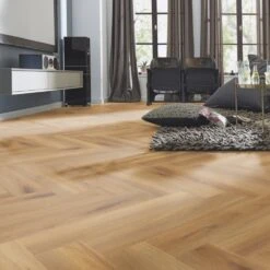 Kronotex Pisa Oak - Herringbone 8mm Laminate Flooring (222941)