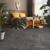 Liberty Floors Shadow Grey Bamboo - Herringbone Parquet 10mm Solid Real Wood Flooring (249974)