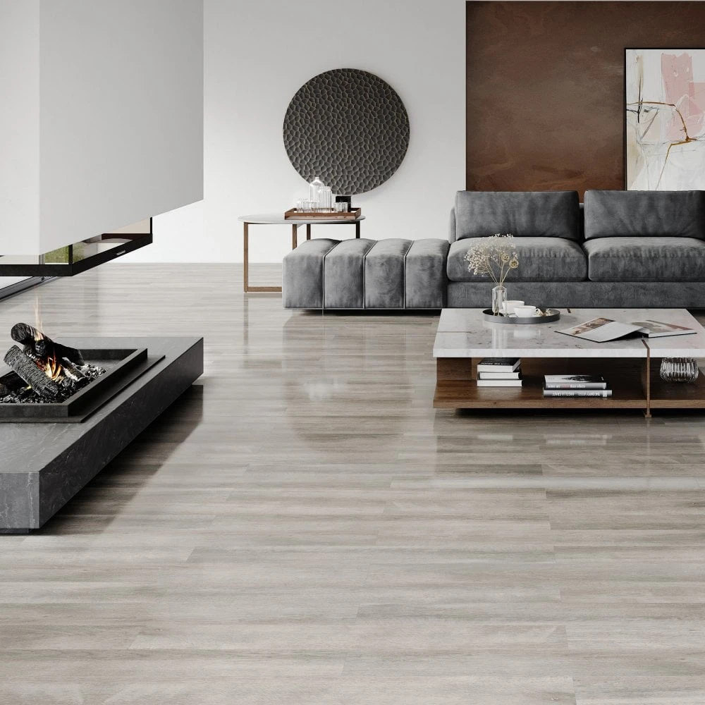 Liberty Floors Stave Oak - Lustre 8mm High Gloss Laminate Flooring (217789) 5 Liberty Floors Stave Oak - Lustre 8mm High Gloss Laminate Flooring (217789) - Image 5