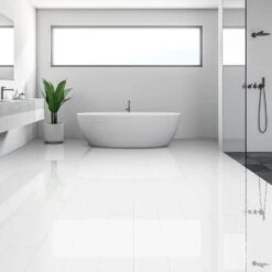 Liberty Floors White - Lustre SPC 6mm Rigid Core Vinyl Flooring (250941) -Flooring Home Shop white lustre spc 6mm rigid core vinyl flooring 250941 p109179 237951 image