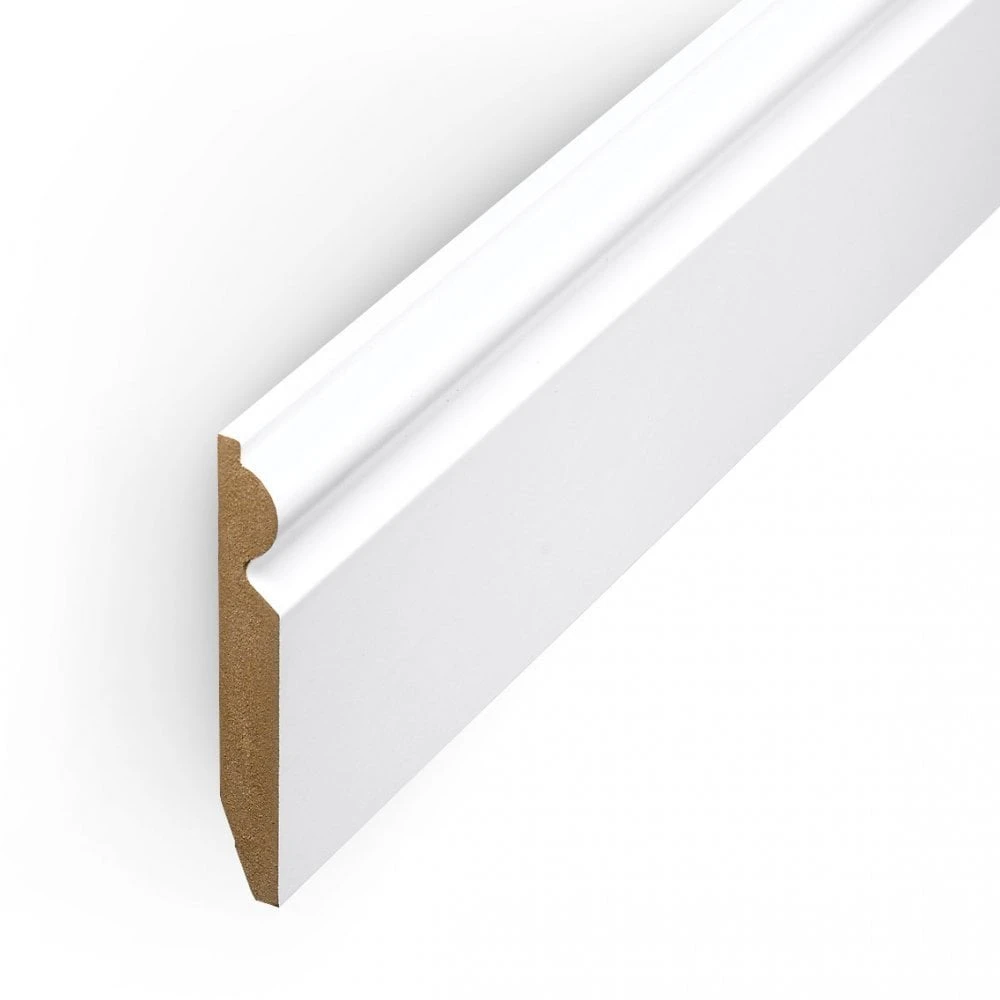 Leader White Torus Laminate Skirting Board (2.4m) 3 Leader White Torus Laminate Skirting Board (2.4m) - Image 3
