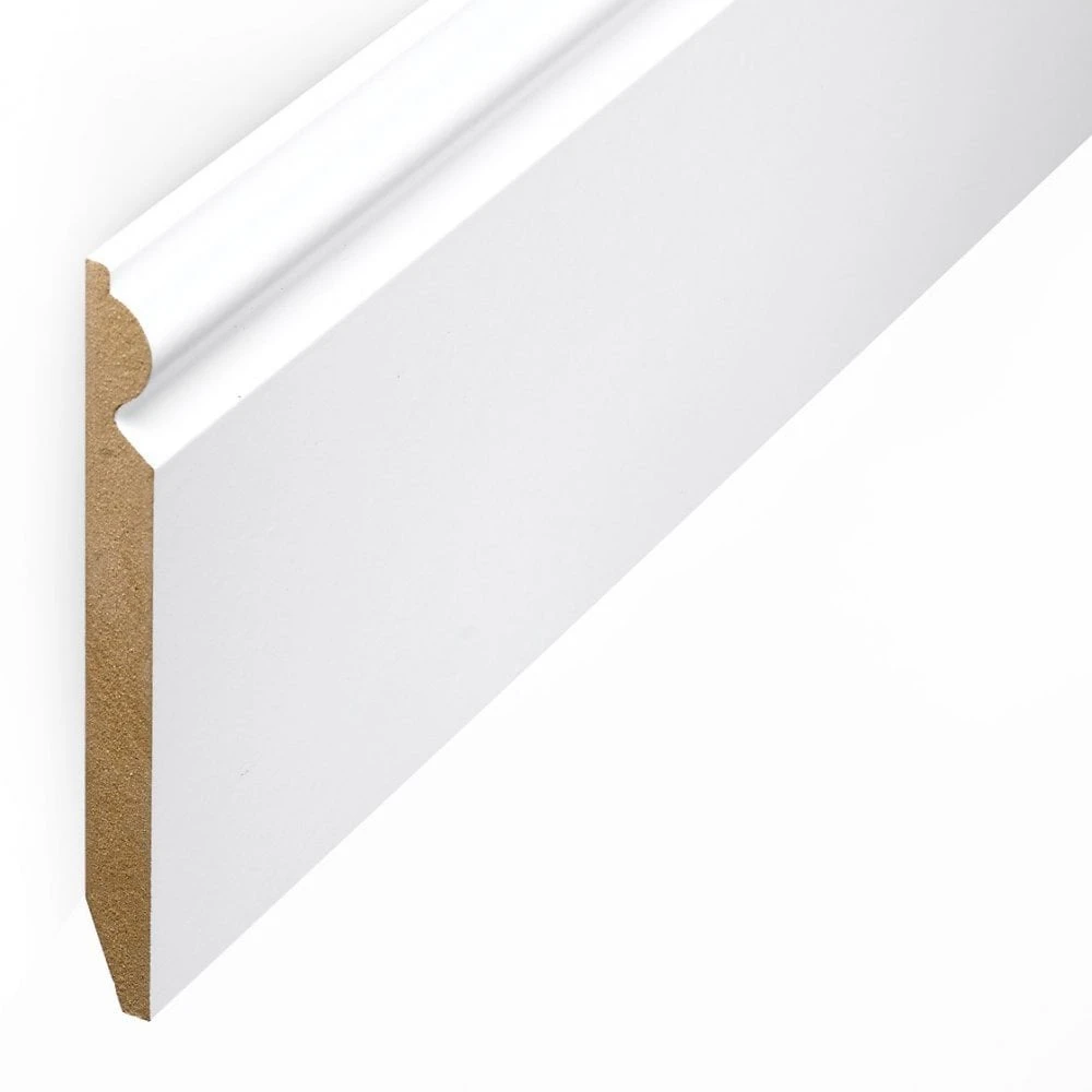 Leader White Torus Laminate Skirting Board (2.4m) 4 Leader White Torus Laminate Skirting Board (2.4m) - Image 4