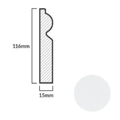 Leader White Torus Laminate Skirting Board (2.4m) 13 Leader White Torus Laminate Skirting Board (2.4m) -Flooring Home Shop white torus laminate skirting board 2 4m p84888 191792 image